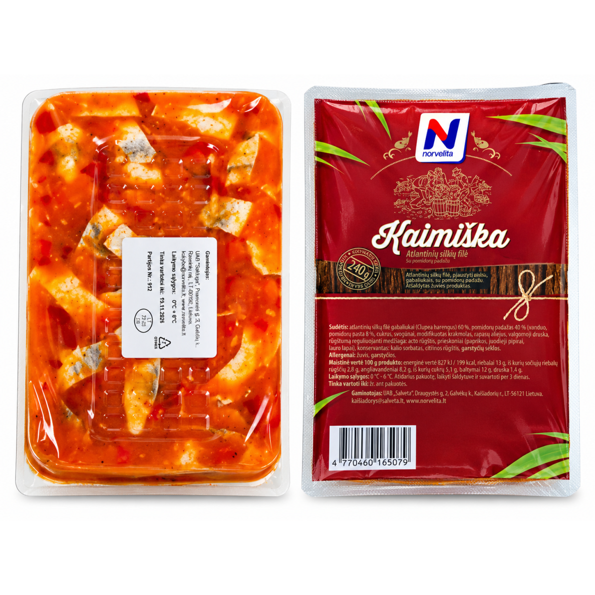 Atlantinių silkių filė Kaimiška, 240 g