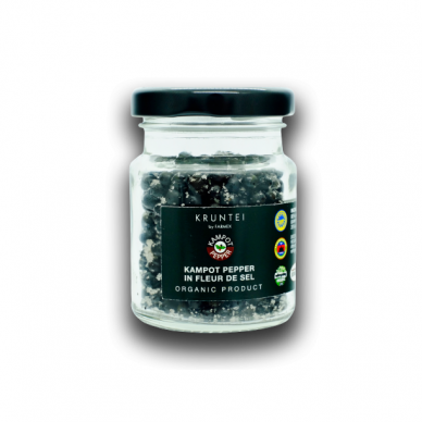 Fermentuoti Kampoto pipirai su "Fleur De Sel" druska (grūdeliais) KRUNTEI by FARMEX, 40 g