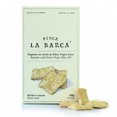 Krekeriai su ypač tyru alyvuogių aliejumi FINCA LA BARCA, 180 g