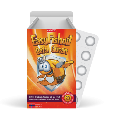 Žuvų taukai EASY FISH OIL "Beta Glucan", 30 vnt. Žuvų taukai EASY FISH OIL "Beta Glucan", 30 vnt.