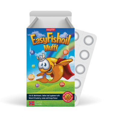 Žuvų taukai EASY FISH OIL "Multi", 30 vnt.