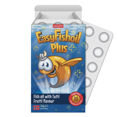 Žuvų taukai EASY FISH OIL "Plus", 30 vnt. Žuvų taukai EASY FISH OIL "Plus", 30 vnt.